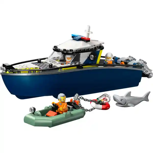 Set de Construcción Persecución en Barco de Policía Lego