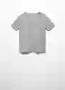 Camiseta Chalapi Gris Medio Vigoré Talla M Mujer Mango