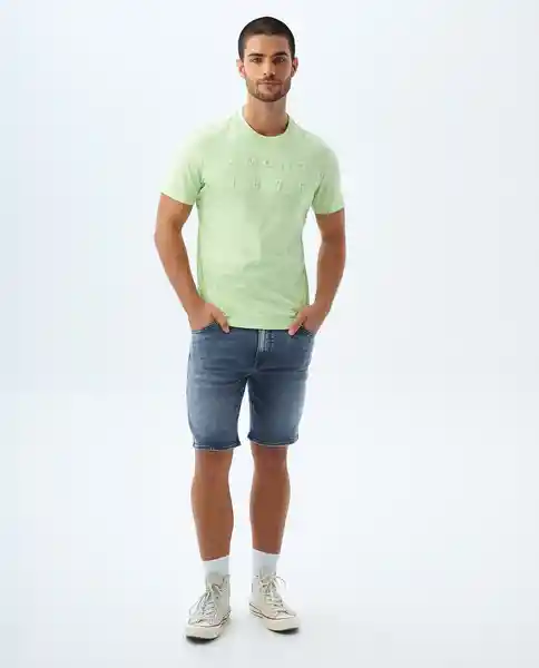 Camiseta Hombre Verde Talla L 849F003 Americanino