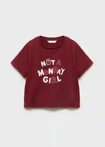 Camiseta Monday Granate Talla 10 Niña Mango