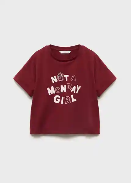 Camiseta Monday Granate Talla 10 Niña Mango