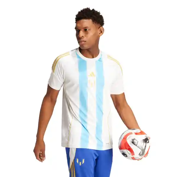 Adidas Camiseta Messi Tr Jersey Fútbol Hombre Blanco Talla L