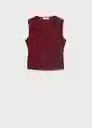 Top Rayo Burdeos Talla M Mujer Mango