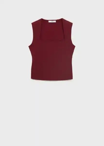 Top Rayo Burdeos Talla M Mujer Mango