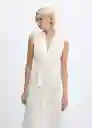 Vestido Susa-W Off White Talla S Mujer Mango