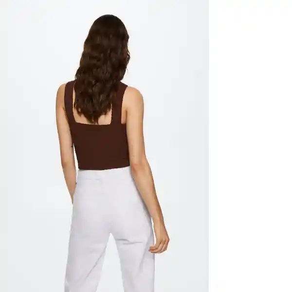 Top Carey Marron Talla XS Mujer Mango