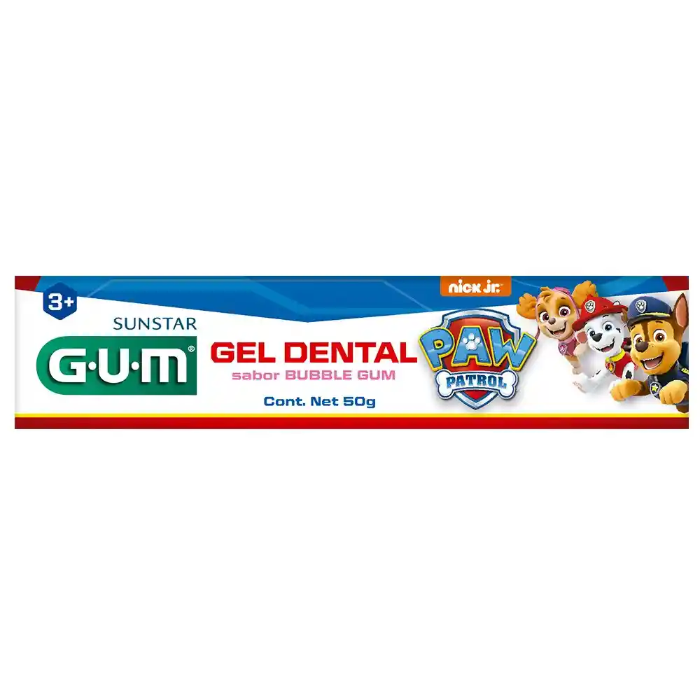 Gum Gel Dental Paw Patrol para Niños Sabor Bubble