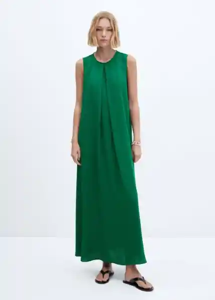 Vestido Linda-A Verde Talla XS Mujer Mango