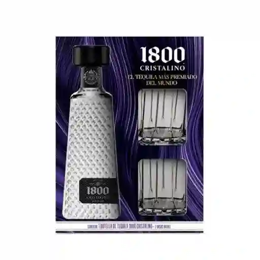 1800 Cristalino Tequila Añejo + Vaso