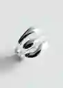 Anillo Chantal Plata Talla M Mujer Mango