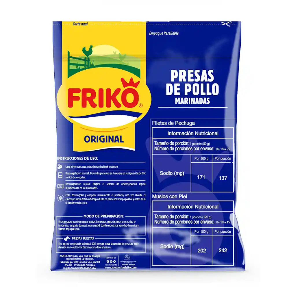 Filete de pechuga friko en bolsa congelada 8 unidades friko 