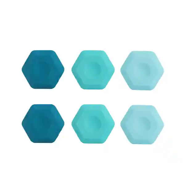 Set de Borradores Hexagonales Verde Menta Miniso