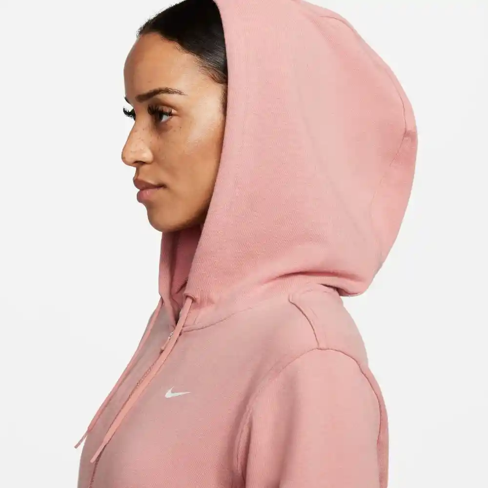 Nike Camiseta One Df Fz Hoodie Lbr Rosado Mujer S