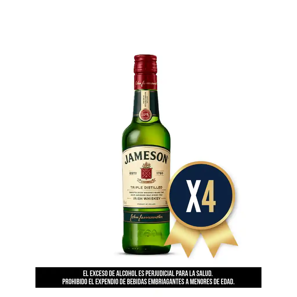 Whisky Jameson Irish 350 Ml Combo X 4