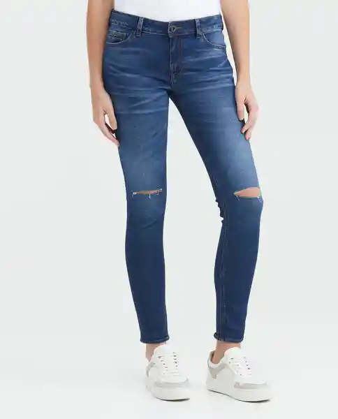 Jean Low Rise Rusty Mujer Azul Clásico 4 Chevignon