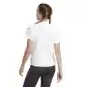 Adidas Camiseta Run it Bl Tee Para Mujer Blanco Talla S