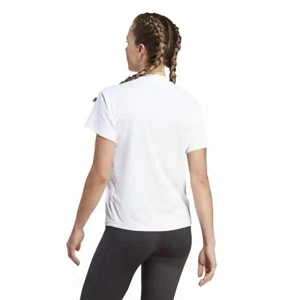 Adidas Camiseta Run it Bl Tee Para Mujer Blanco Talla S