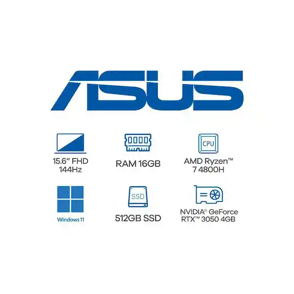 Asus Portátil Gaming R7 16 Gb 512 Gb