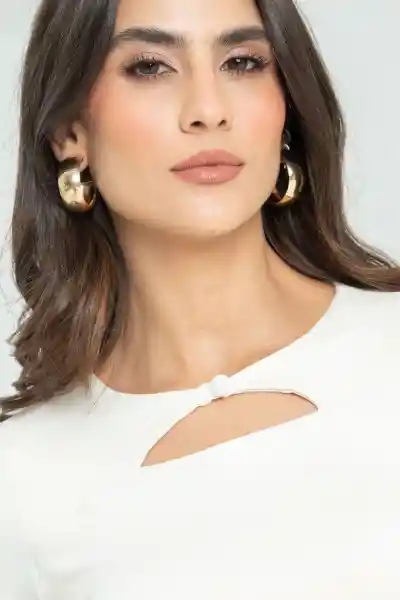 Crop Top Chaney Color Marfil Talla XS Ragged