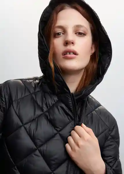 Anorak Gamba Negro Talla 18 Mujer Mango