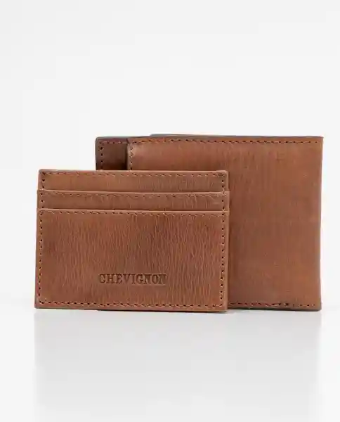 Billetera Extra Card Her Cafe Mani Claro Talla Hombre Chevignon