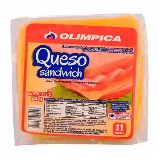 Olimpica Queso Sandwich Tajado