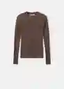 Saco Jersey Agustina Chocolate Talla S Mujer Mango