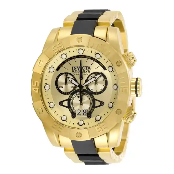 Invicta Reloj Hombre Dorado Negro 333J