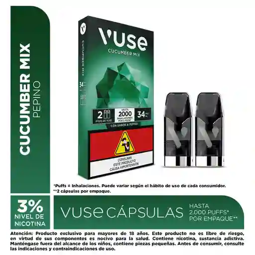 Vuse Cápsulas Cucumber Mix 34 mg