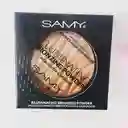 Samy Polvo Compacto Bronceador Iluminador Tono Pearl Bronze