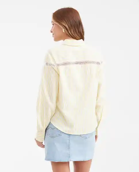 Camisa Stripe Longsleeve Amarillo Impala Claro Talla S Chevignon
