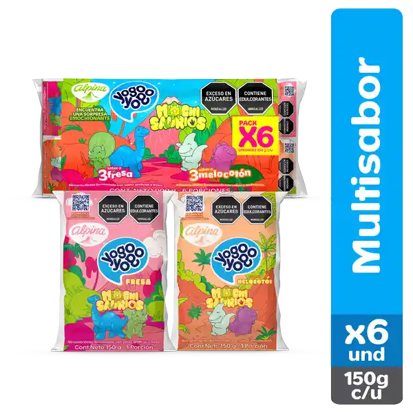 Yogo Yogo Bisabor Bolsa 150 g x 6 Und