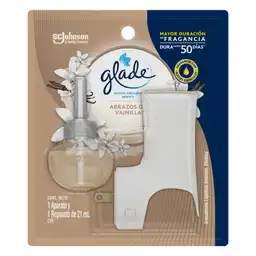 Glade Ambientador Aceites Naturales Abrazos de Vainilla unidad + 1 repuesto, 21 ml