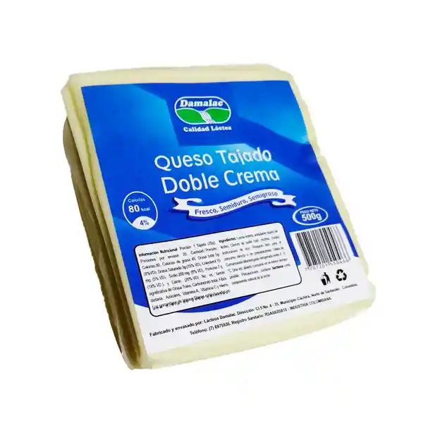 Queso Doble Crema Damalac Tajado