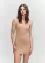 Vestido Toma Nude Talla M Mujer Mango