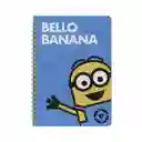 Miniso Cuaderno Con Hebilla Minions Bello Banana 80 Hojas