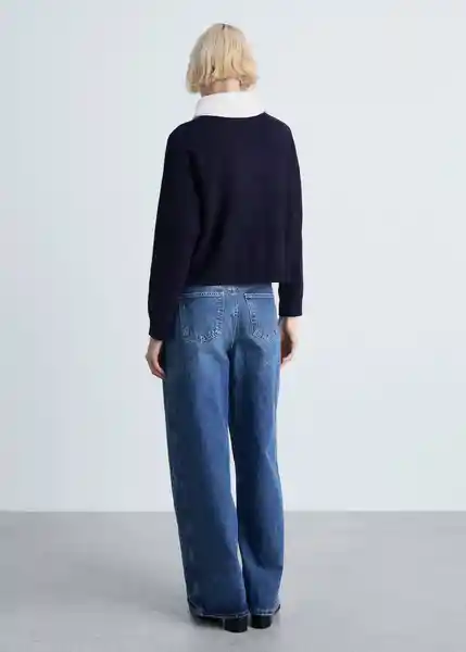 Jersey Latas Navy Talla XS  Mujer Mango