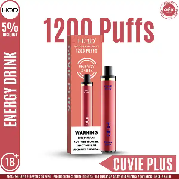 Hqd Vapeador Cuvie Plus Energy Drink 1200 Puff