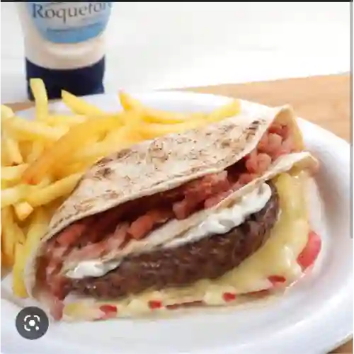 Hamburguesa Doble en Tortilla