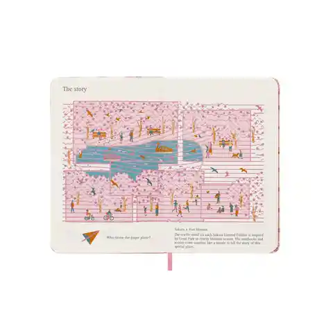 Moleskine Cuaderno Plano Sakura Couple Pequeño