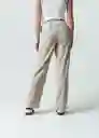 Pantalón Moly Mujer Crudo Pluma Medio Talla M 532G345 Naf Naf