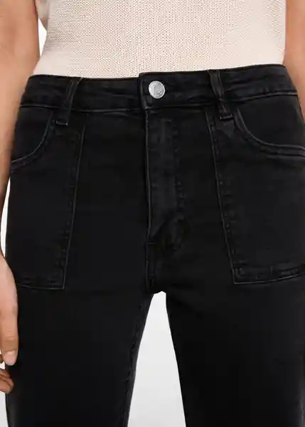 Jean Pocketsn Tejano Negro Talla 19 Niñas Mango