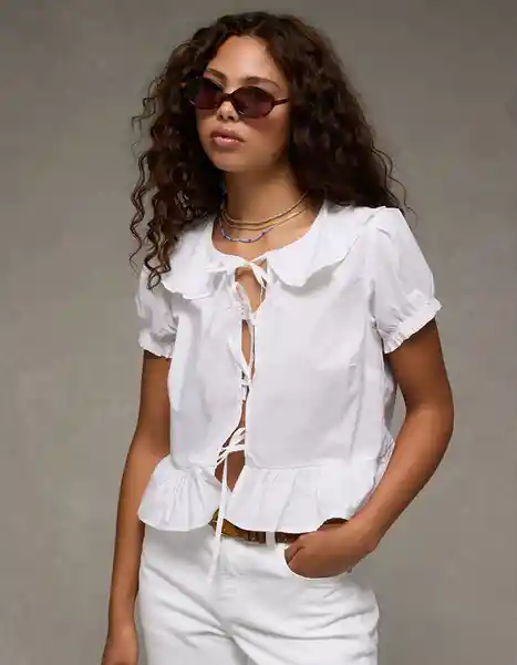 Camisa Mujer Blanco Talla Medium 6324100 American Eagle