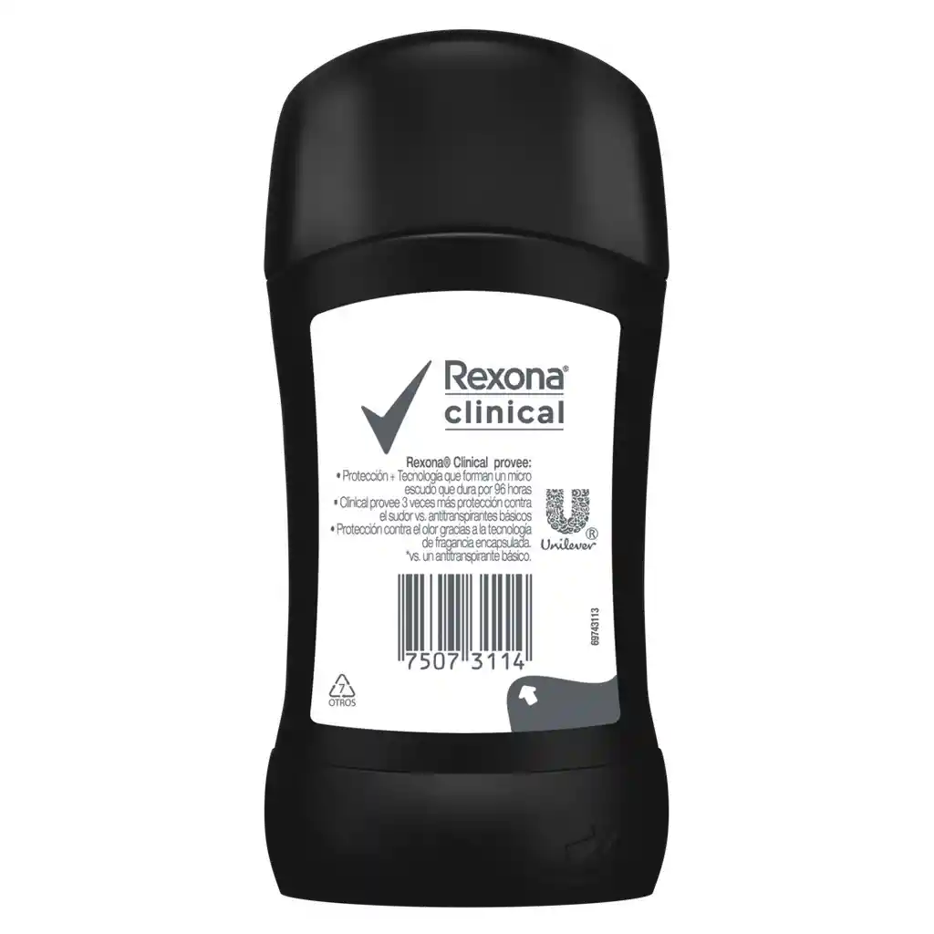 Desodorante Rexona en Barra Hombre Clinical Expert Clean 46g
