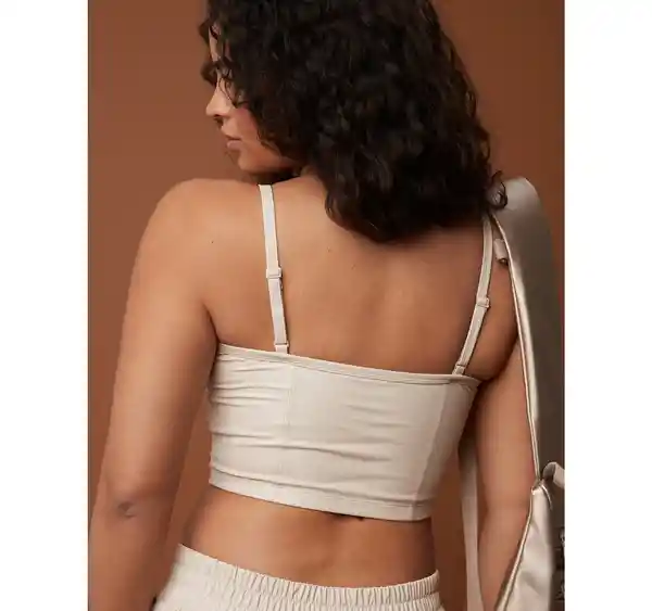 Top Deportivo Color Beige Talla Large American Eagle