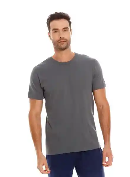 Camiseta Manga Corta Cuello Redondo Gris Talla S Bronzini