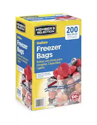 Members Selection Bolsas Gallon Con Cierre Para Congelar - Pricesmart