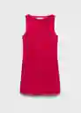 Vestido Tiko Fresa Talla S Mujer Mango