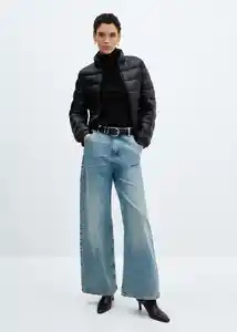 Abrigo Anorak Blandi Negro Talla 28 Mujer Mango