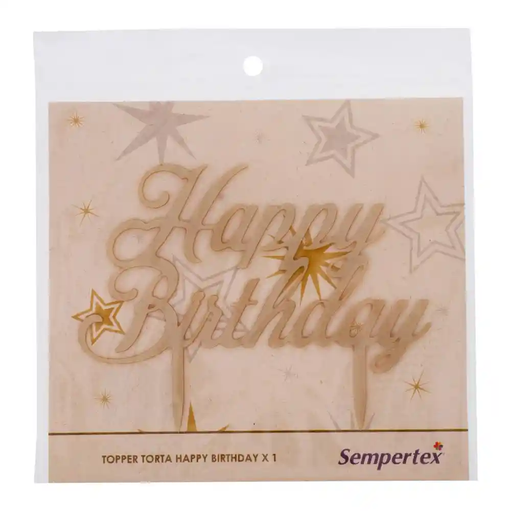 Topper Torta Happy Birthay Sempertex 7703340030